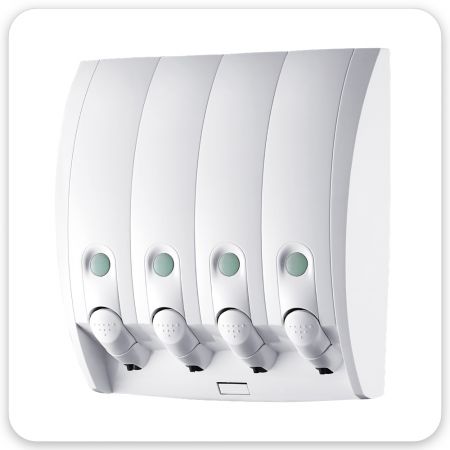 Dispensador de jabón 4 en 1 para uso en hoteles con montaje en pared - dispensadores de jabón para baño